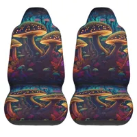 Snails Mushroom Car Seat Covers Set of 2 High Back Vehicle Bucket Seat Cover Breathable Front Seats Covers