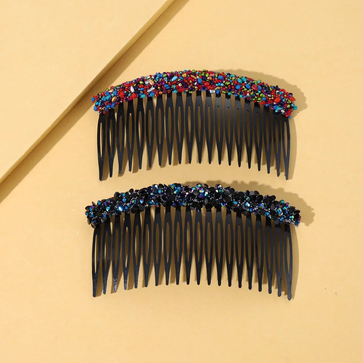 Crystal Rhinestone Comb Bangs Hair Clip for Women Braid Broken Hairpin Inserted Comb Pressure Pin Girls Hair Accessories Jewelry