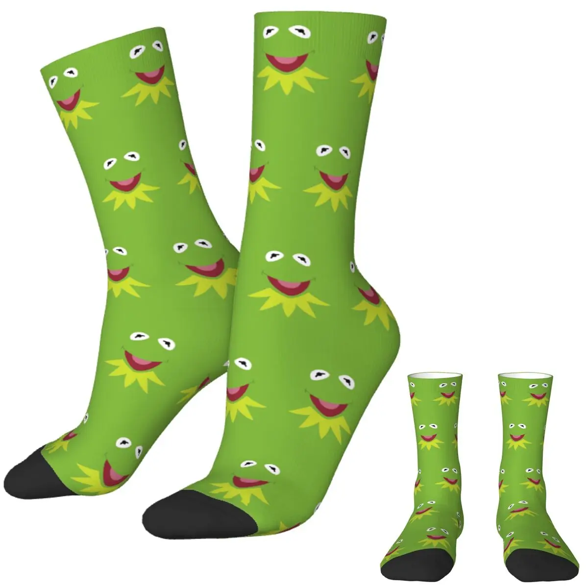 Kermit The Muppets Show Socks Gothic Stockings Spring Non Skid Adults Men Socks Medium Soft Graphic Outdoor Socks