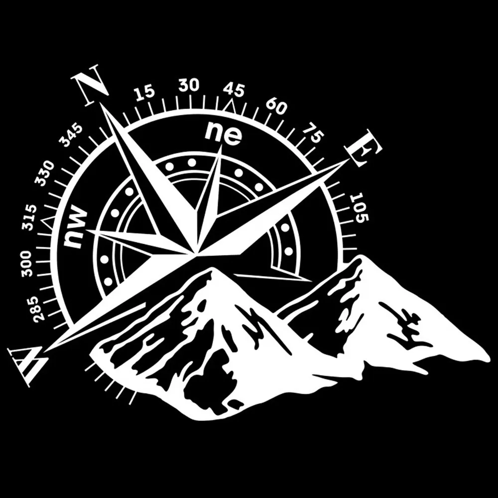 Außen dekoration gestanzte Vinyl-Aufkleber in verschiedenen Größen für Kompass Wind Rose wasserdichte Auto Dekor Abdeckung Kratzer Aufkleber