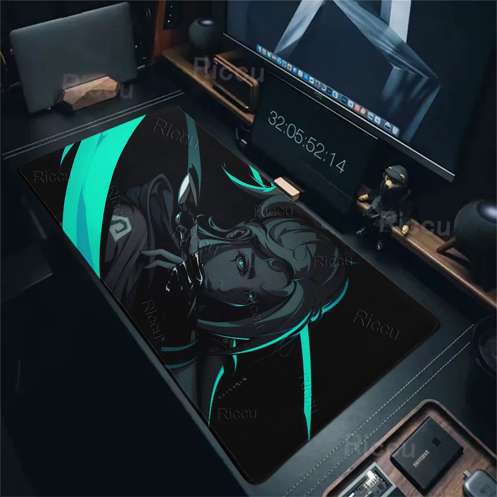 Valorants Gamer Character Mouse Pads XXL HD Printing Computer Locking Edge Anti-slip Gaming Table Pads Keyboard PC Rubber Carpet