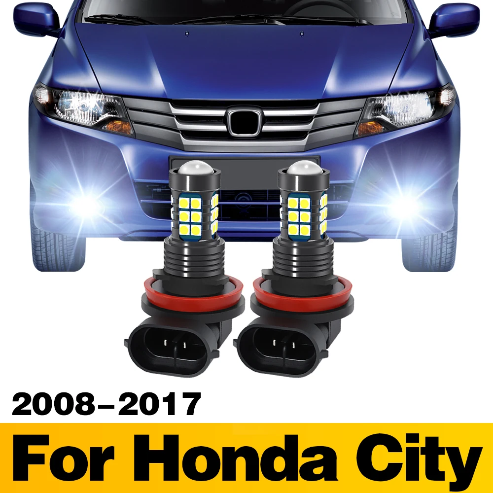 

2Pcs LED Lamp Car Front Fog Light Accessories For HONDA City 2008 2009 2010 2011 2012 2013 2014 2015 2016 2017