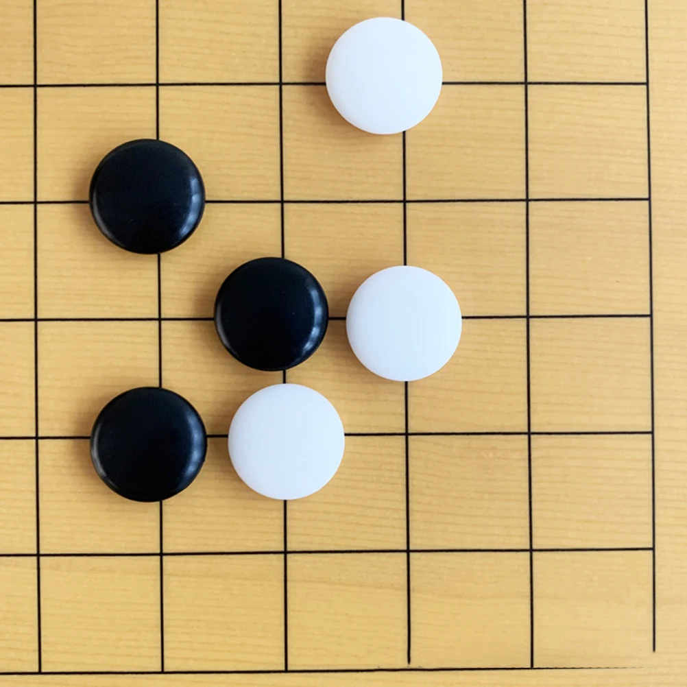 

360Pcs Go Chess Pieces Stone Set Double Convex Melamine Chess Pieces Family Board Game For Children Kids Go Chess Playing Pieces