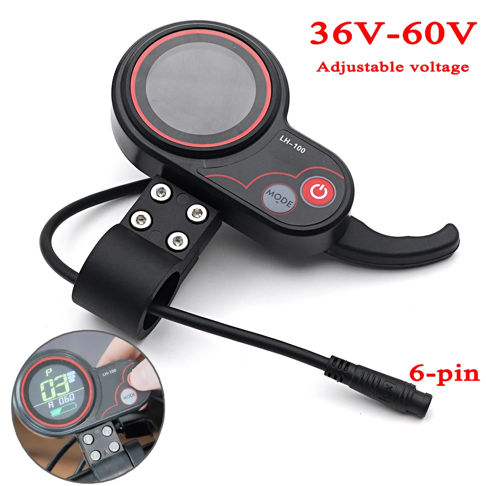 LH100 36V 48V 60V 6 Pin Display With USB Port For Electric Scooter Bike Bicycle LH-100 LCD Speedometer Control Panel Parts