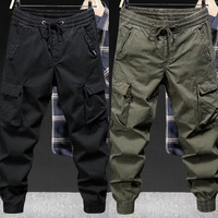 2024 Autumn New Functional Style Solid Color Overalls Men's Youth Trendy Versatile Loose Leg-tie Nine-Point Pants Cp Comaany