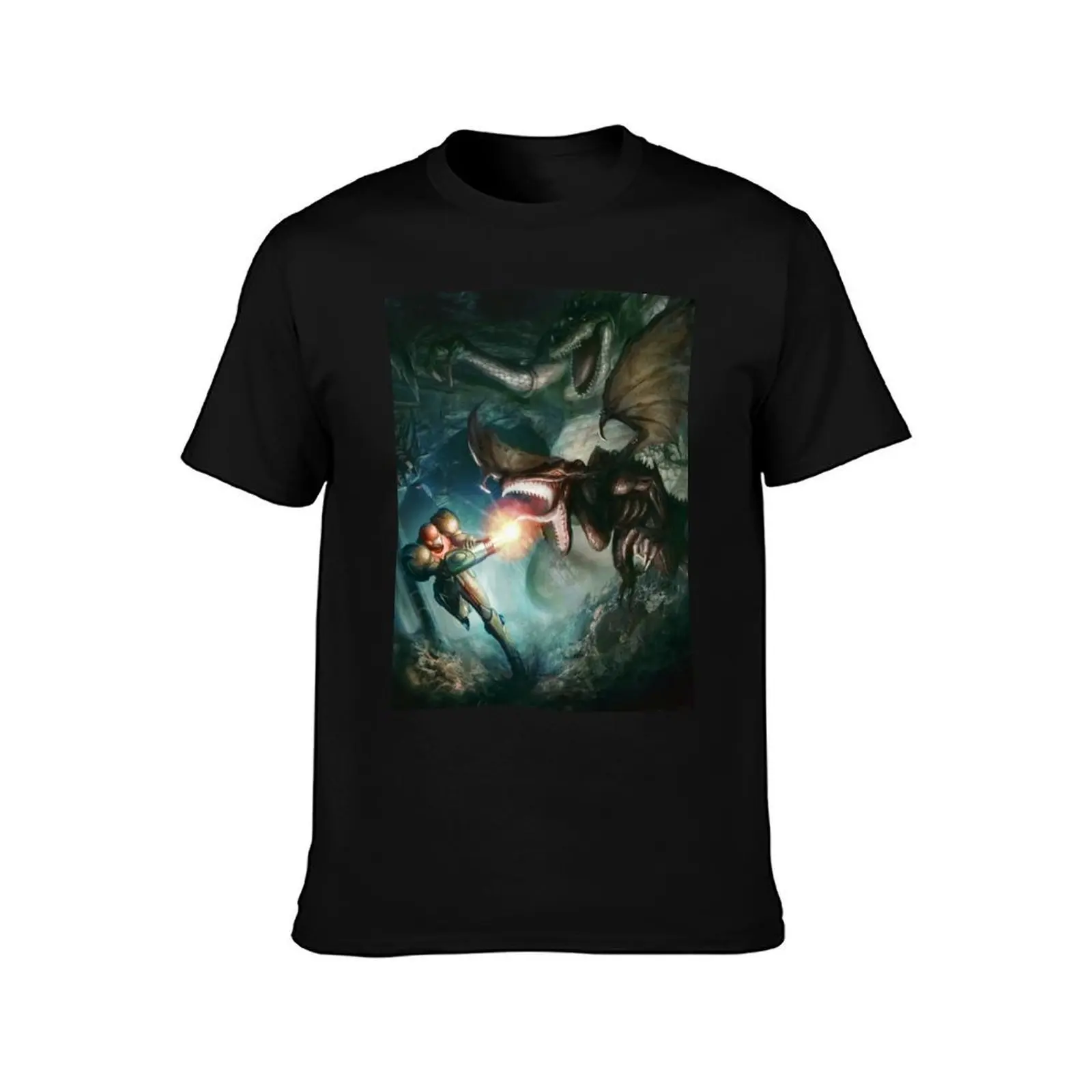 Samus Aran VS. Ridley - The Final Encounter T-Shirt Plus Size Basic Short Sleeve Top T-Shirt