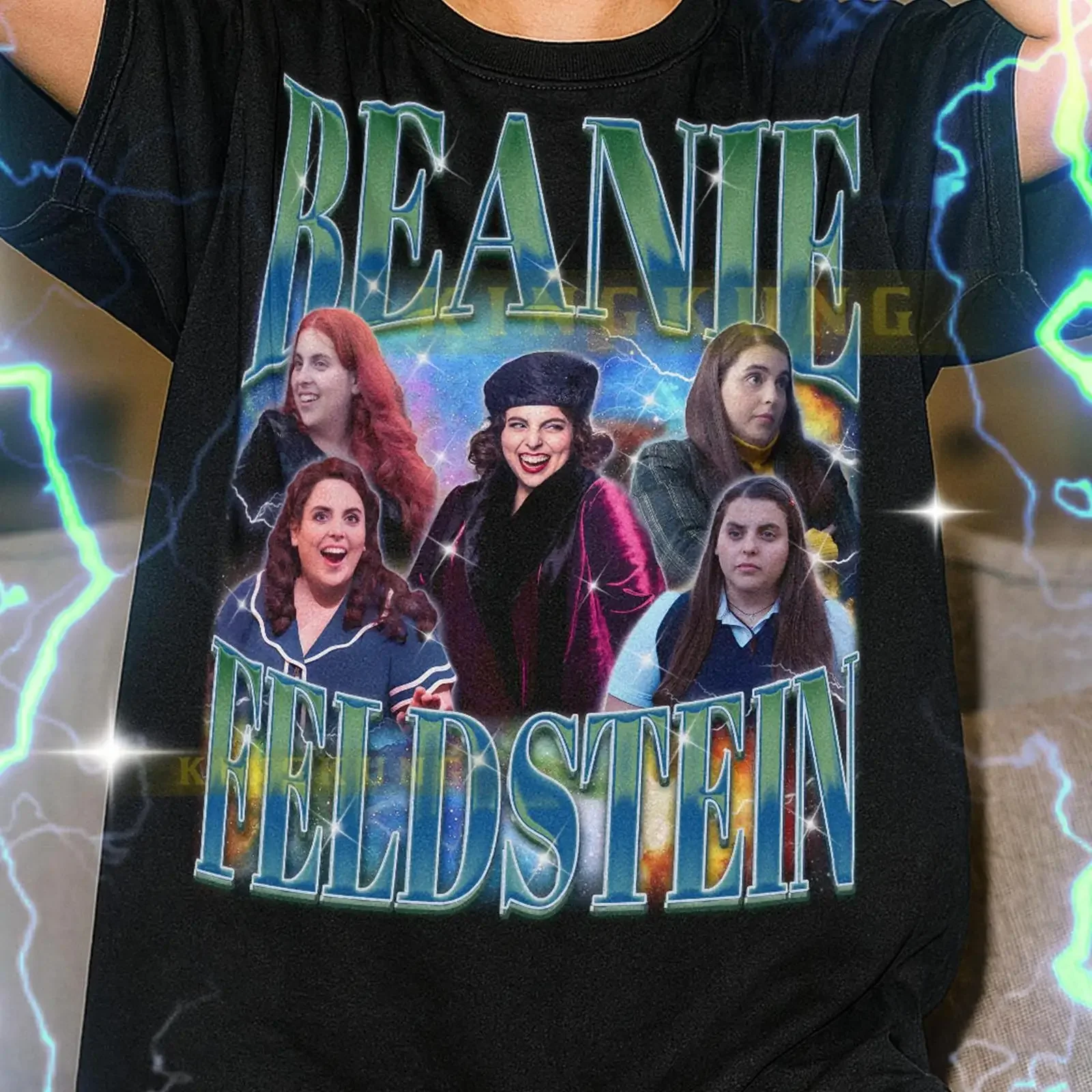 Vintage 90s Beanie Feldstein Bootleg T Shirt Oversized Retro  for Fans  vintage Washed Slightly homme Stretched Casual