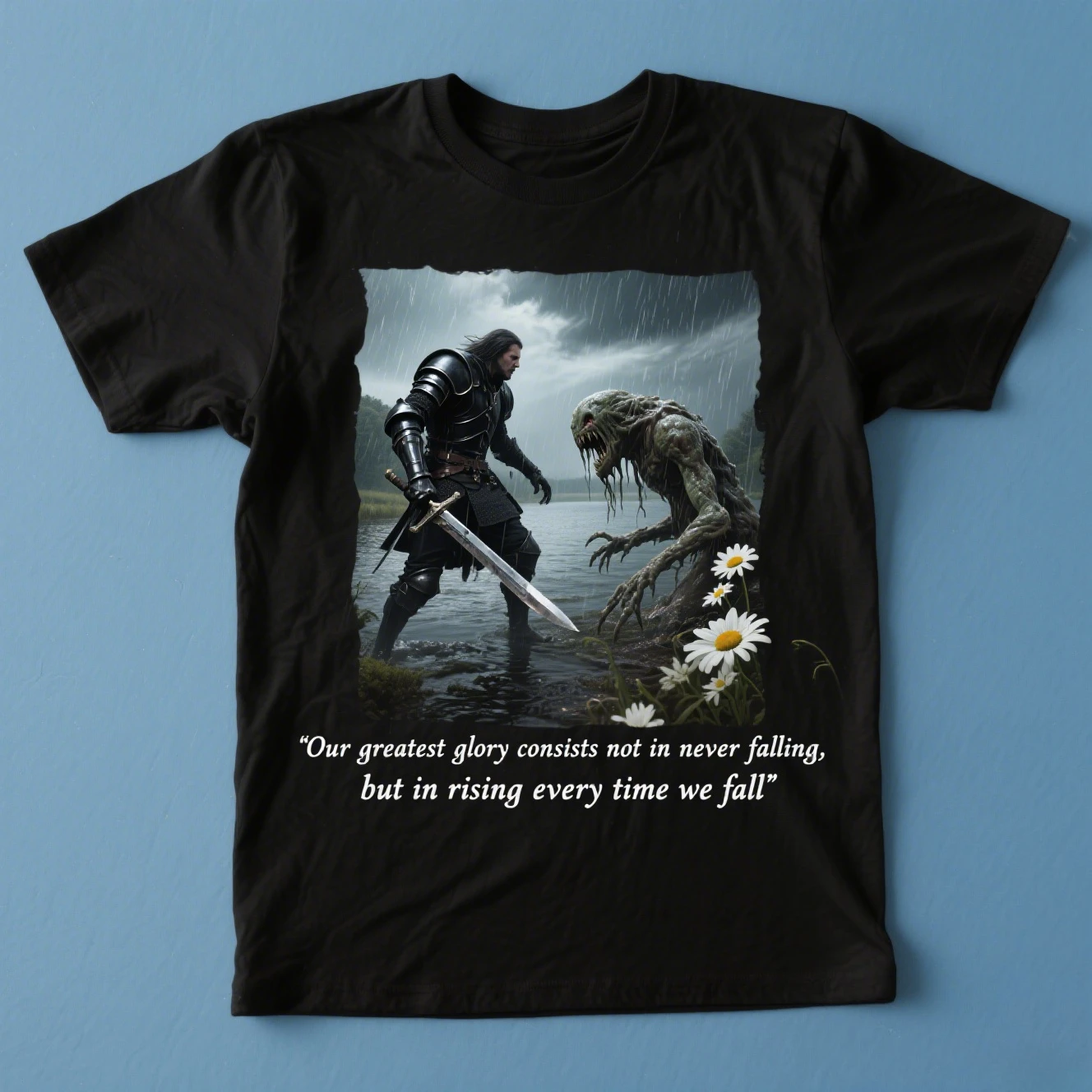 

Demon Hunter Monster Graphic Printing Summer Luxury Brand Cotton Men's and Women's T-Shirts Short Sleeves Street Fashion