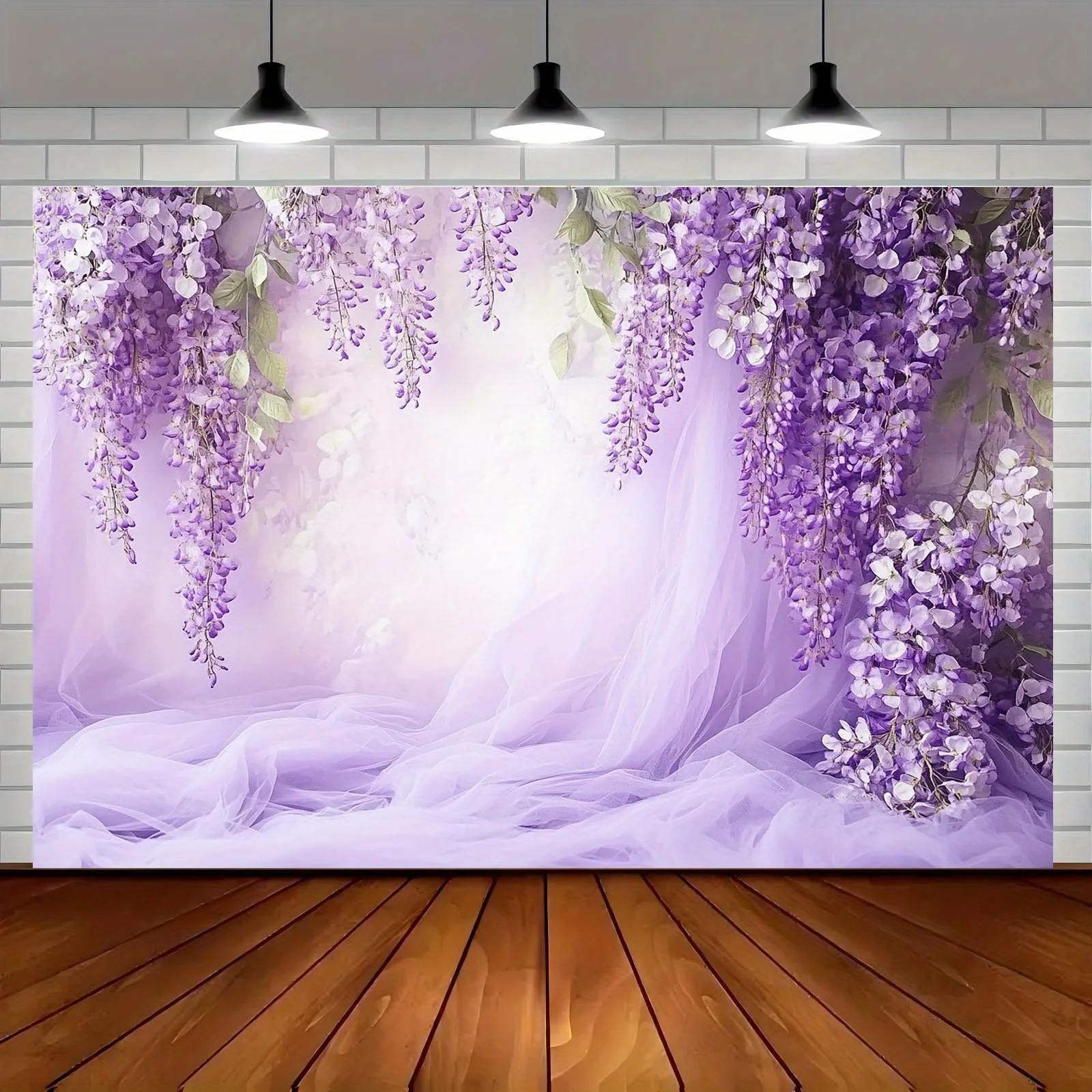 قماش خلفية أنيق لحفلات الزفاف على شكل زهرة الوستارية، مناسب لحفلات الزفاف وأعياد الميلاد