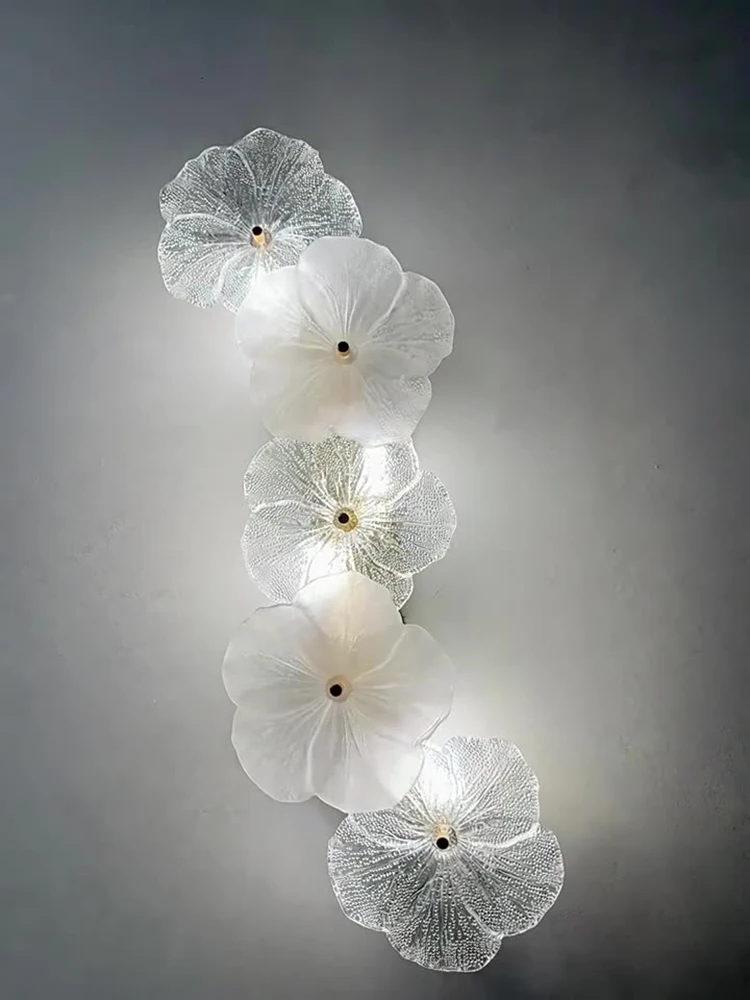 French Light Luxury Lamp Cream Style Living Room Glass Corridor Bedside Aisle Entrance Bedroom High Quality Restaurant Wall Lamp