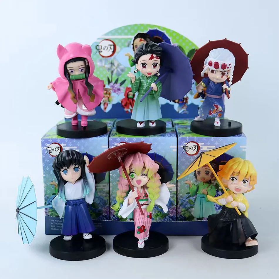 Original Demon Slayer Blind Box Figur Plum Rain Serie Kochou Shinobu Tomioka Giyuu Kanroji Mitsuri Mystery Box Figur Spielzeug Geschenk