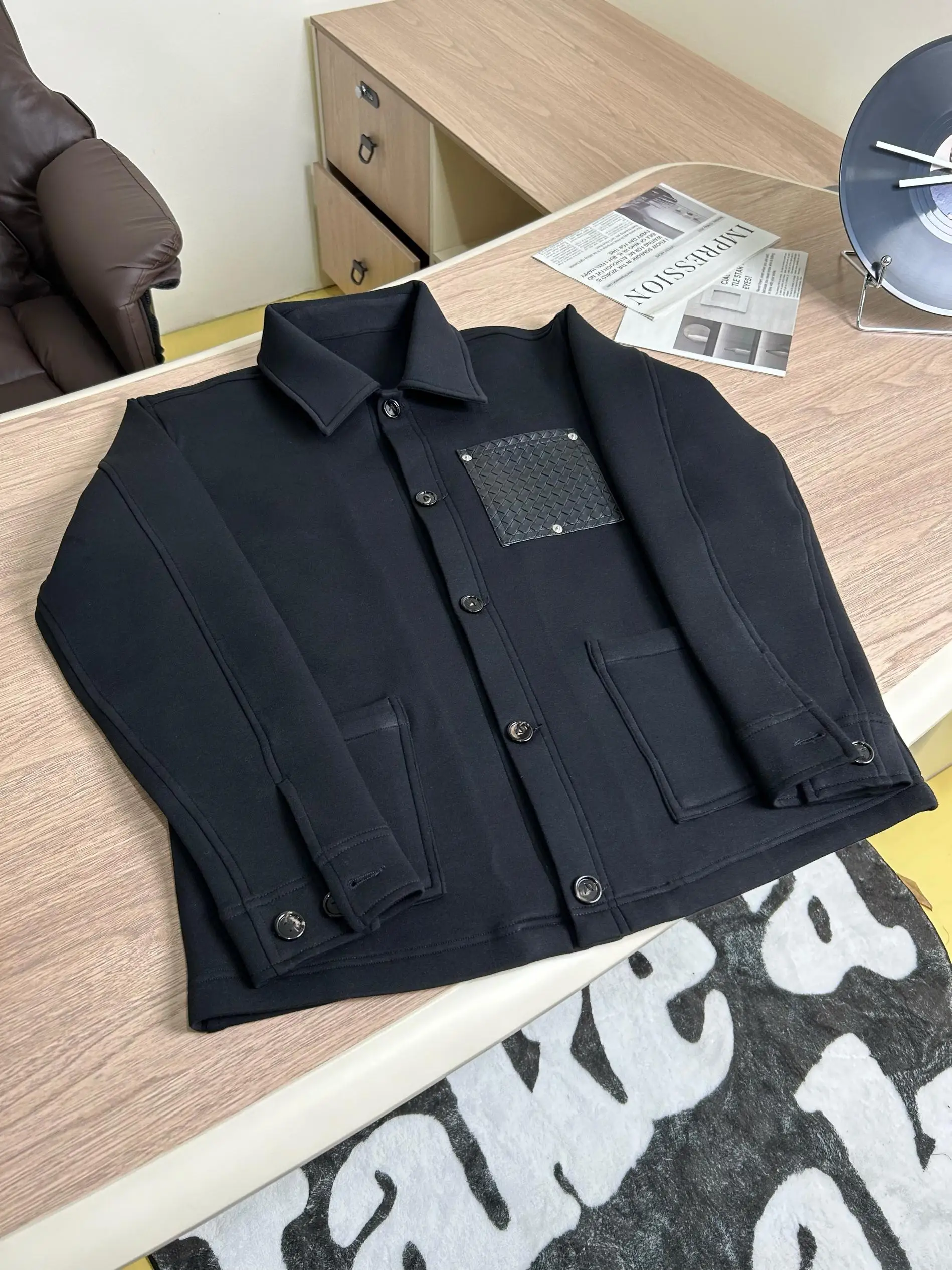 

Sun72bian Casual Air Cotton Knitted Jaet Men's Faionable Autumn Winter Outerwear Patchwork ket Simple Match All