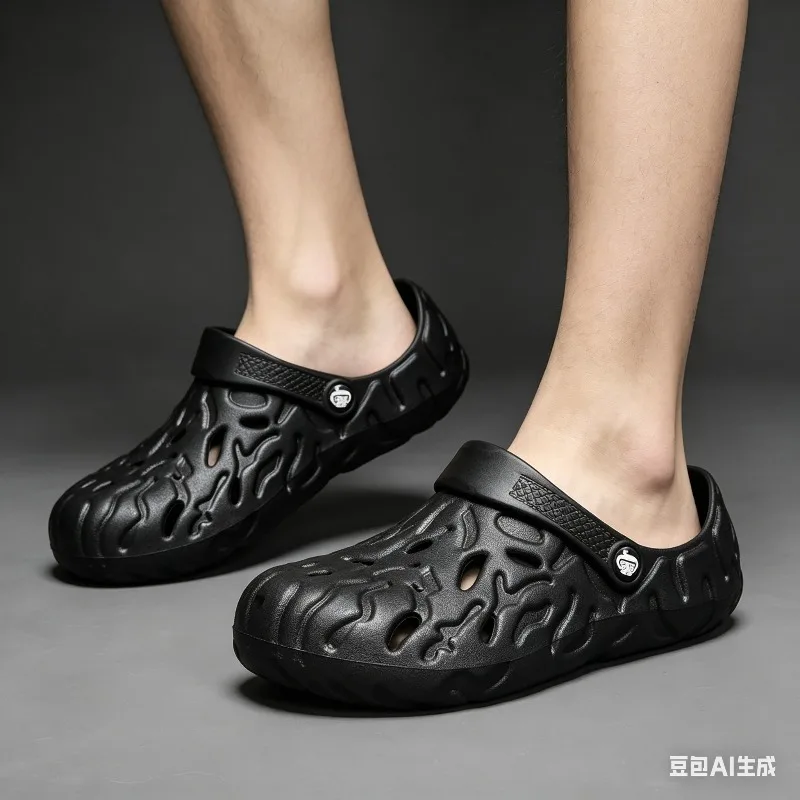 New Men's Clogs Slippers Summer Home Garden Shoes Comfortable Sandals Men Non-Slip Soft Bottom Flip Flop Slippers Big Size 48 49