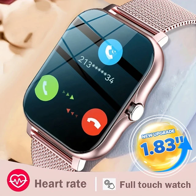 New SmartWatch 1.83 Big Color Screen Full Touch Custom Dial Smart Watch Bluetooth Call with App Support Smart Watch Women Men