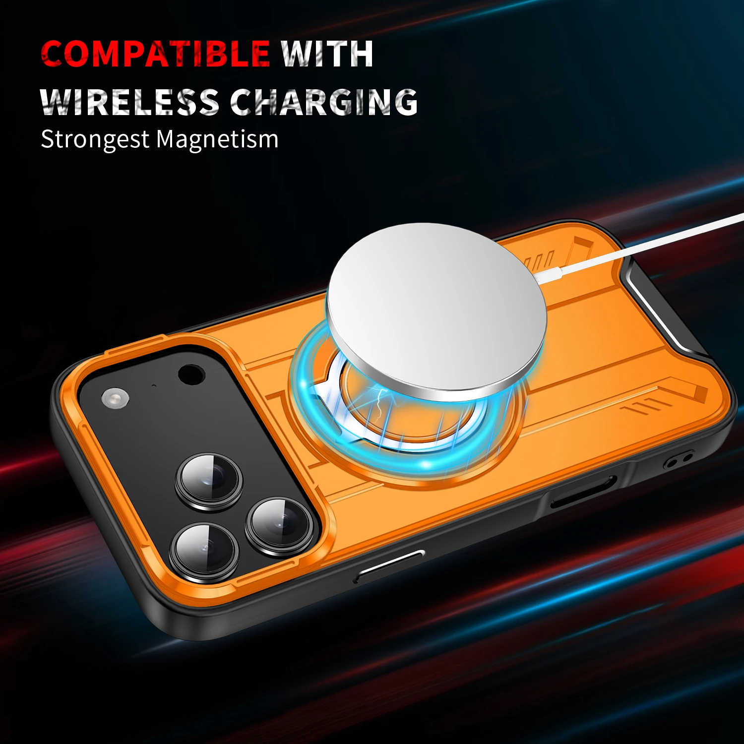 حافظة هاتف مضادة للسقوط لهاتف آيفون 17 16 15 14 13 12 11 Pro Max Air Plus 16E دعامة مغناطيسية لغطاء حماية Magsafe Y0031 #6