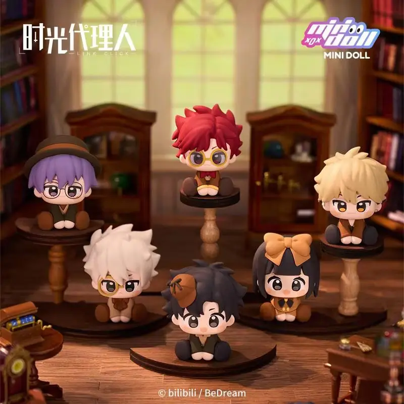 

New Authentic Link Click Minidoll Time Agent Sit-Down Figure Soft Rubber Mystery Blind Box Collectible Toy Trendy College Series
