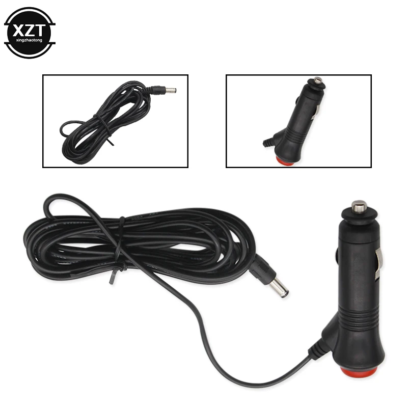 12V 24V DC 2.1x5.5mm wtyczka zapalniczka samochodowa przewód kabel zasilający do ładowarki do monitora samochodowego/kamery