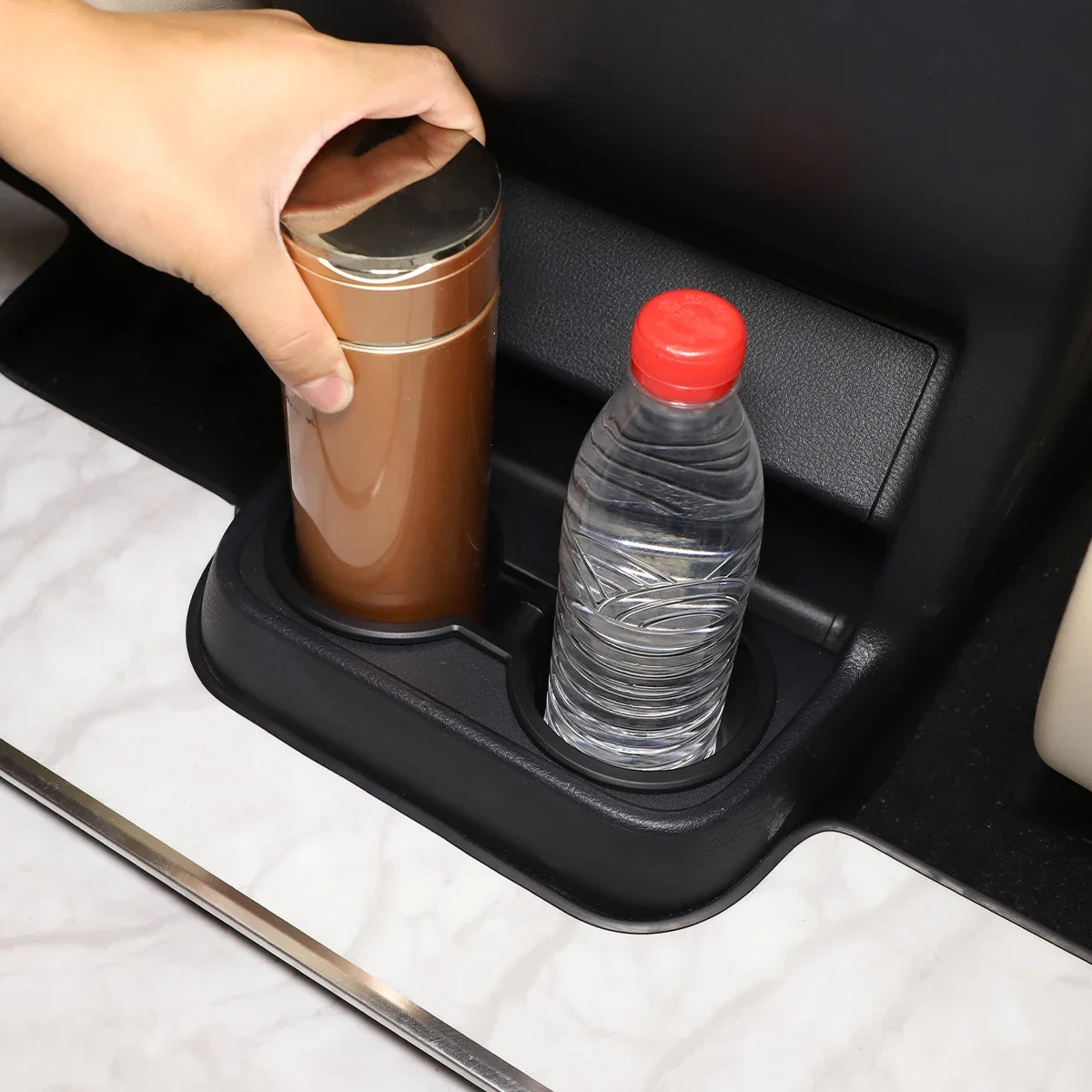 1PCS Car Rear Cup Holder Protection Mount Accessories For Toyota Sienna 2021 2022 2023 2024 2025 2026