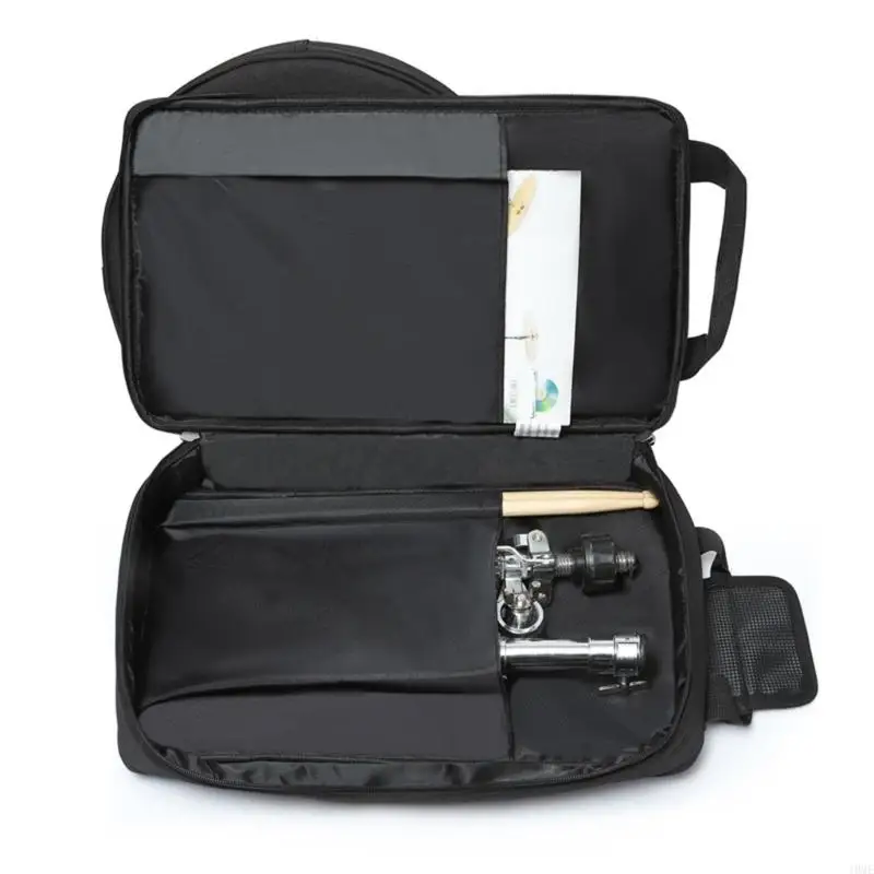 Ergonomic 12inch Drum Accessory Backpack with Padded Interior and Spacious Storage Polyester Texture for Essentials JOME