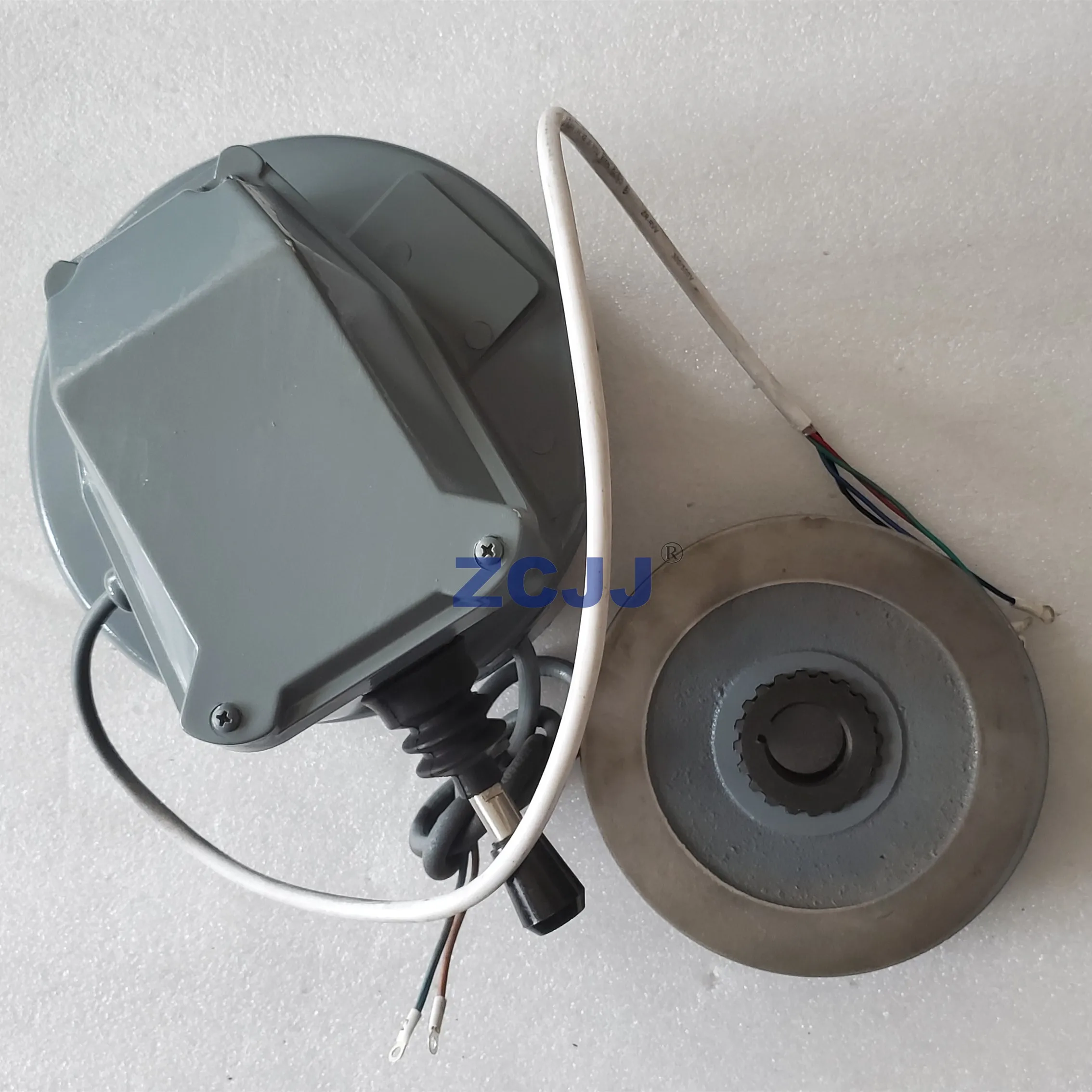 Brake system for tower crane slewing motor magnetic brake assembly