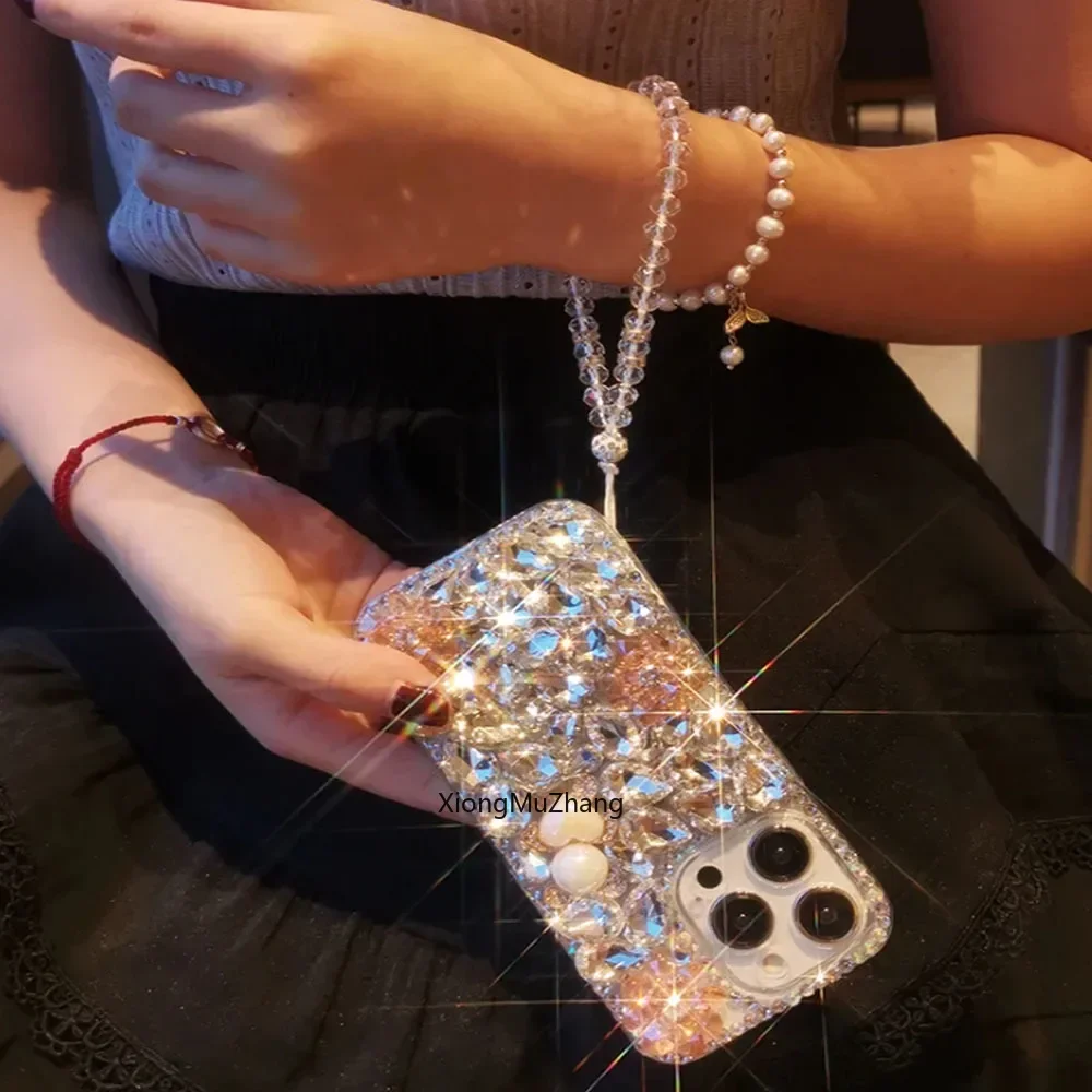 

Glitter Beautiful Water Rhinestone Custom Case Wrist Straps Hand for Oneplus 9 9 Pro 8 8T 7 7T Pro 12 12R 11 11R 10 Pro 10R 10T