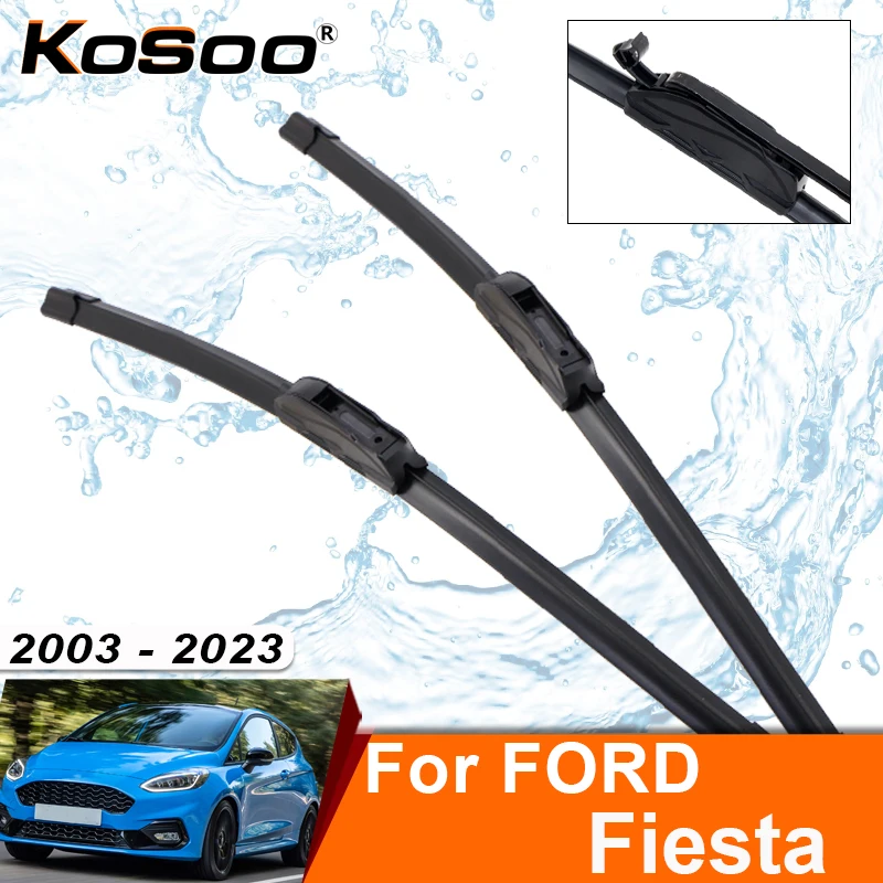 Car Wiper Blade For FORD FIESTA MK5 HATCH WP WQ MK6 HATCH WS WT 2003-2023 Windshield Rubber Refill Front Window Wiper Accessorie