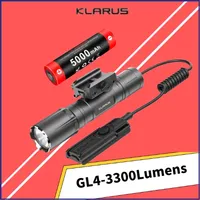 Klarus GL4 3300 Lumens USB C Rechargeable Tactical Flashlight  Compatible with Various Types of Rifles Rail