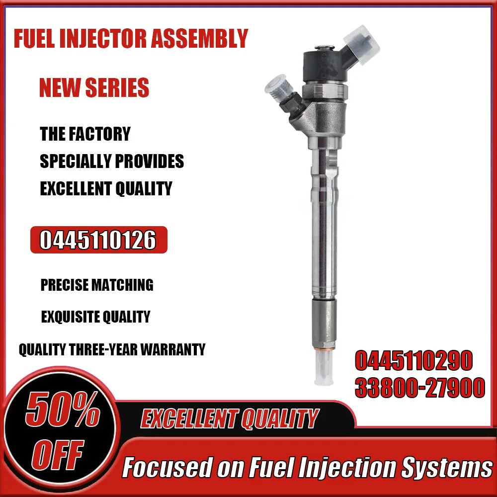 

0445110126 New Diesel Fuel Injector 0445110290 33800-27900 for HYUNDAI Santa Fe Tucson Sonata KIA Carens Magentis Sportage