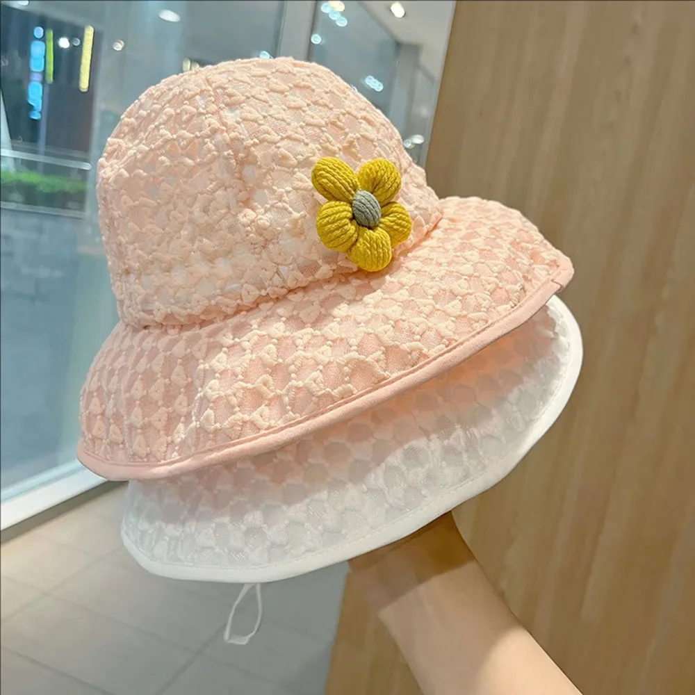 

Baby Sun Hats Summer Thin Fisherman Caps Large Brim Sunshade Breathable Super Cute Children's Bucket Hat