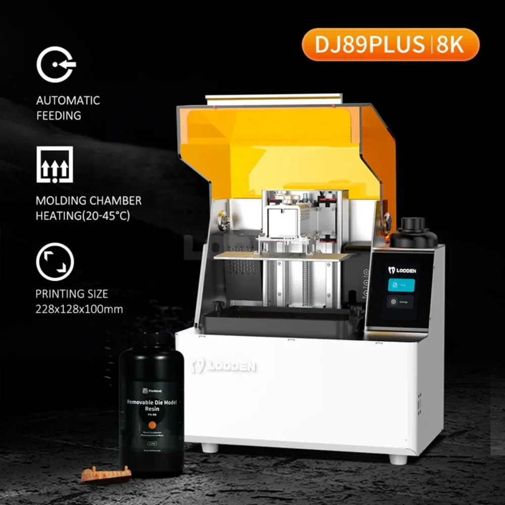 DJ89 PLUS Stampante 3D dentale ad alta precisione per fabbrica di protesi a bordo di sedia/gioielli/lavaggio e altre resina fotosensibile