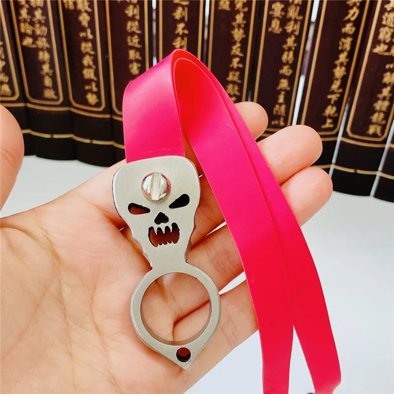 

Outdoor Quick Bow Pressure Ring, No Rubber Strap, Ghost Head Frameless Slingshot, 304 Stainless Steel Alloy Spring Portable