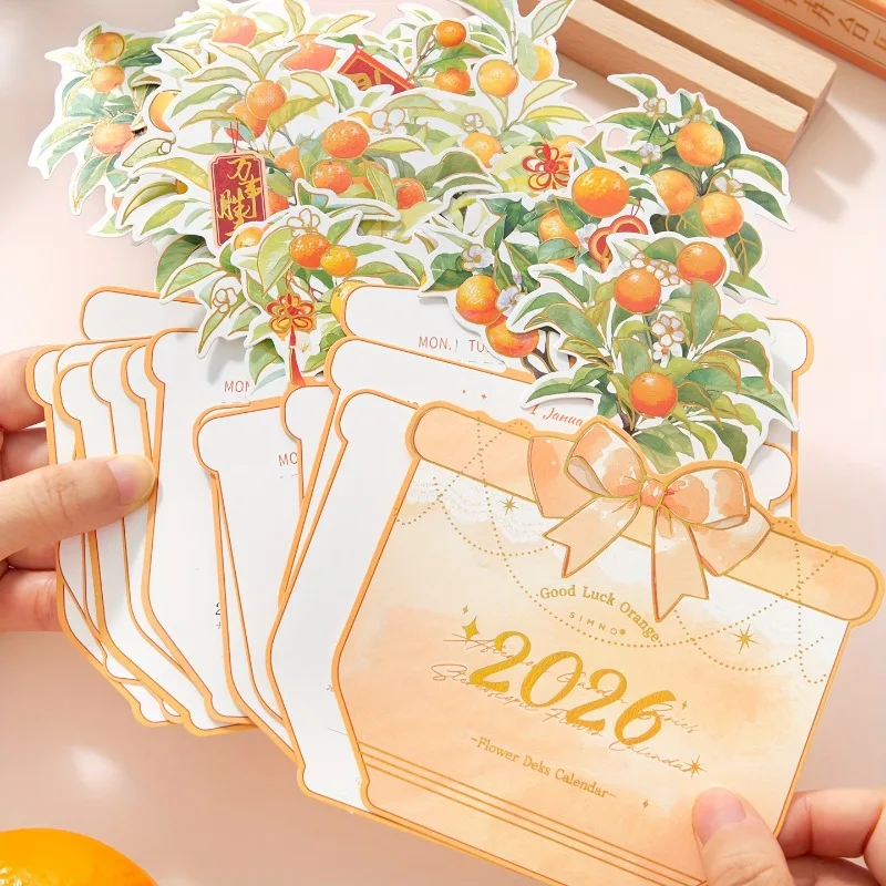 2026 زهرة الوقت الهمس ثلاثي الأبعاد زهرة التقويم تقويم خشبي ثلاثي الأبعاد التوضيح التقويم الشهري #4