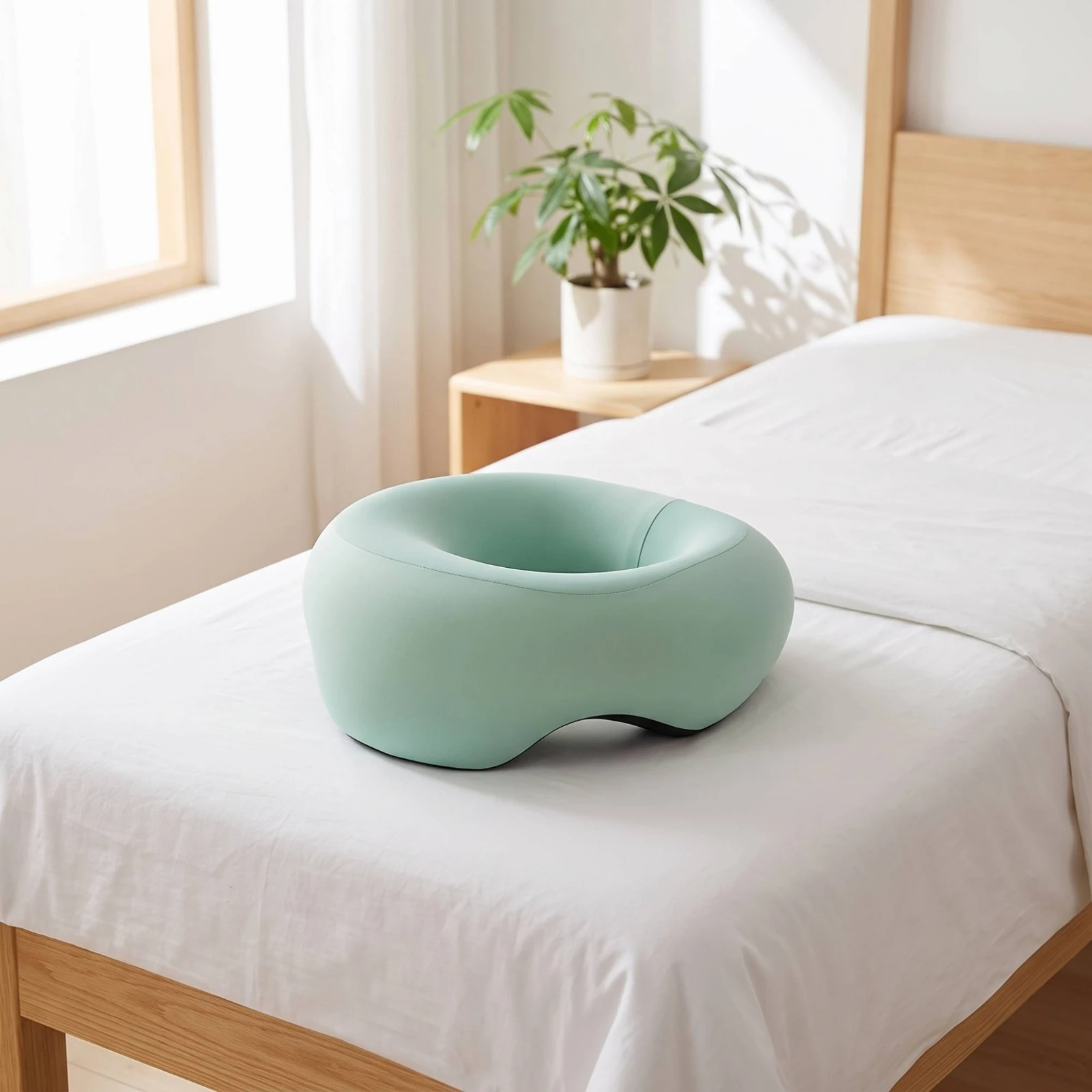 Memory Foam Prone Pillow Contoured Pillow with Face Opening Headrest Low-Height Skin-Friendly for Spa Therapists