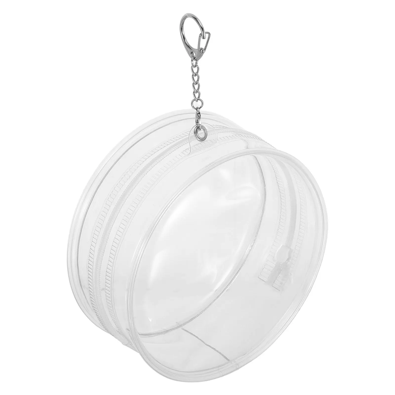 Transparent PVC Hanging Figure Display Bag Portable Organizer Small Storage Case Lightweight Carrying Keychain