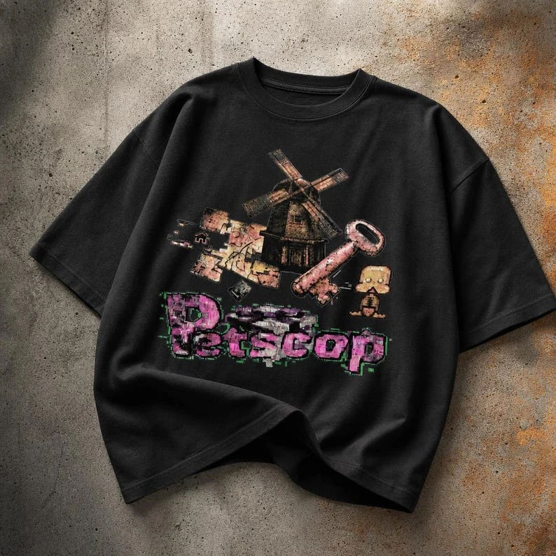 Petscop Bootleg Tee, Analog Horror Game Merch, PS1, Lost Media Clothing  Mens T Shirts