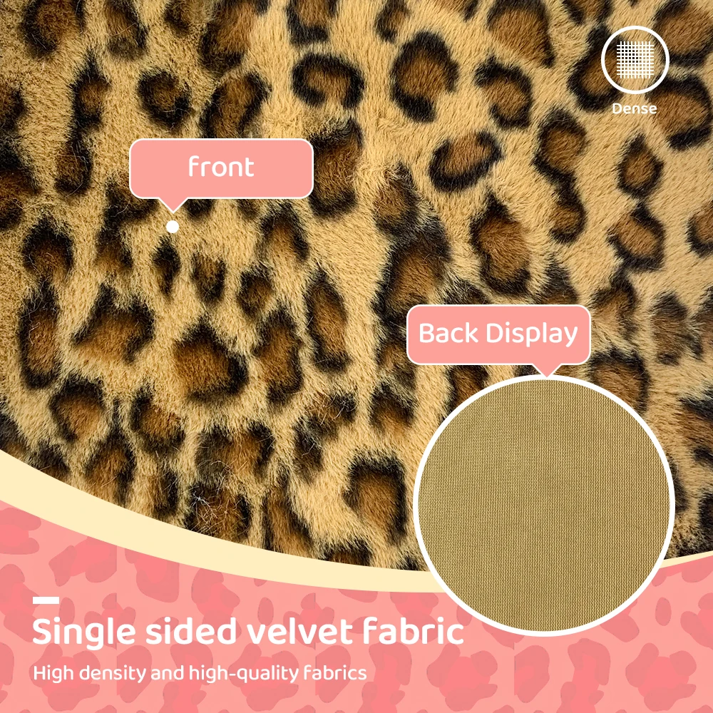 2024 Brand Fabric Sewing Soft Tiger Pattern Leopard Zebra  Artificial Fur  160x50cm DIY Animal Printed Textile Polyester Fiber