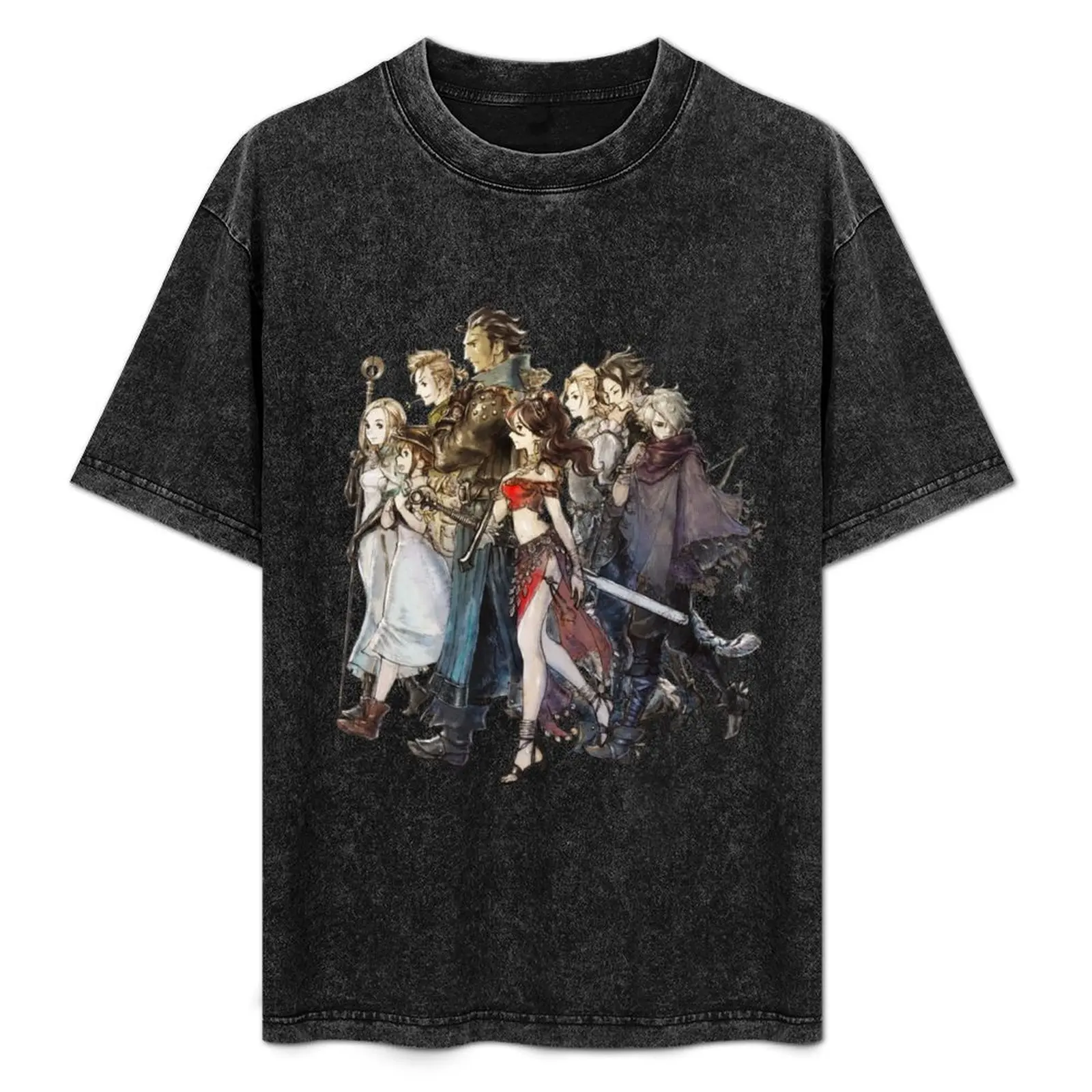 

Octopath Traveler - Travelers T-Shirt Big Size Crew Neck T-Shirt