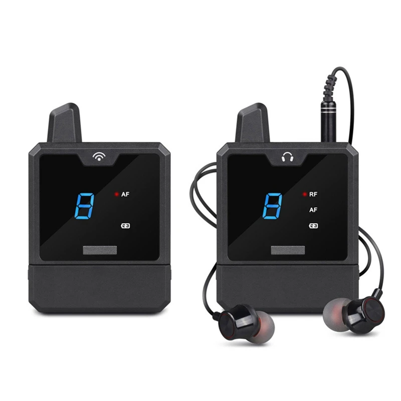 UHF IEM Wireless In-Ear Monitor System Audio-Mini UHF Rechargeable For Music Audio Monitoring Live Broadcast