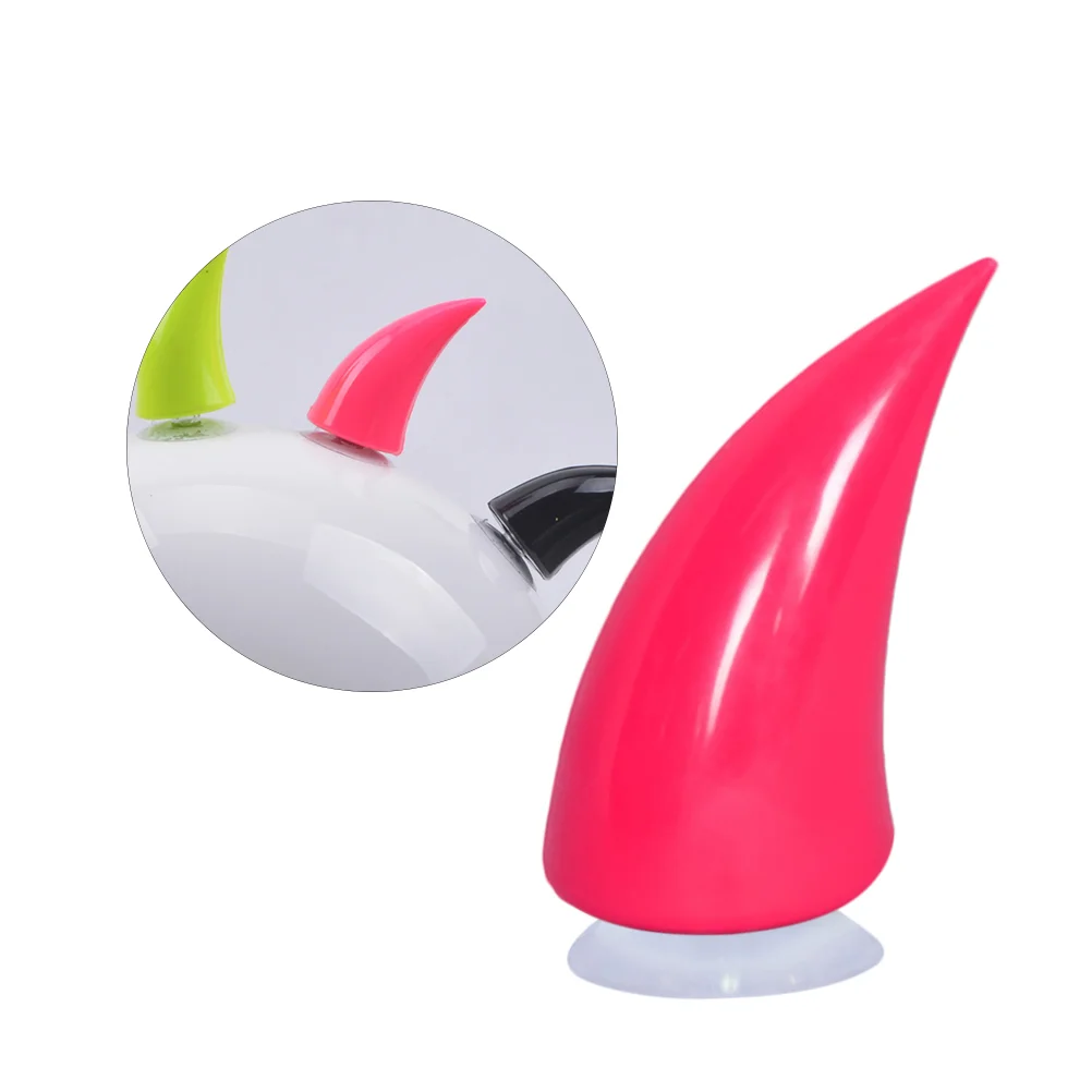 Motorcycle Horn Funny Creative Colorful Suction Cup Ox Horn for Man Woman (Dark Pink Pattern)