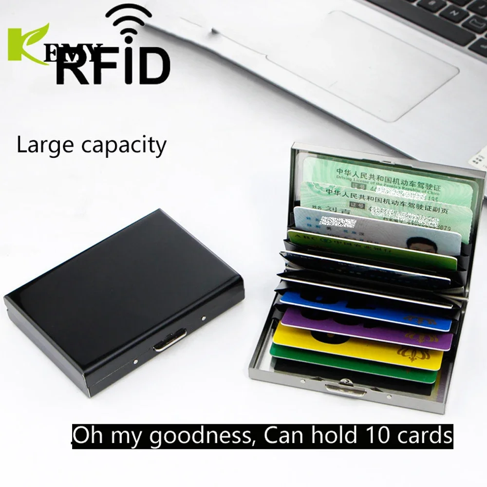 Business Card Holder Wallet Women/Men Black/Pink/Purple/Blue/Yellow/Gray/Red Bank/ID/Credit Card Holder 10 Bits Card Wallet Case