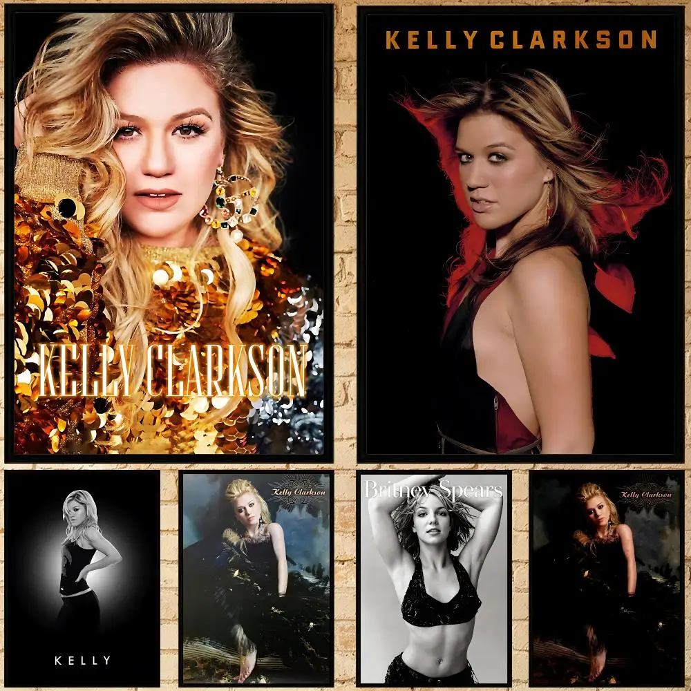 music Kelly Clarkson Poster Poster HD Waterproof Self-adhesive Art Print Wall Decor for Bedroom Living Room Gift