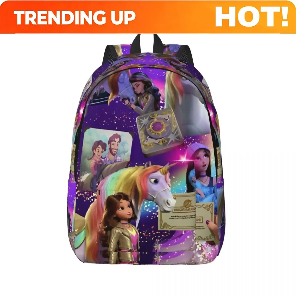 Custom Bag Unicorns A-Academy Animation Girls Cool Backpack Outdoor School Hiking Travel Cartoon Cute Daypack Men Women Laptop S