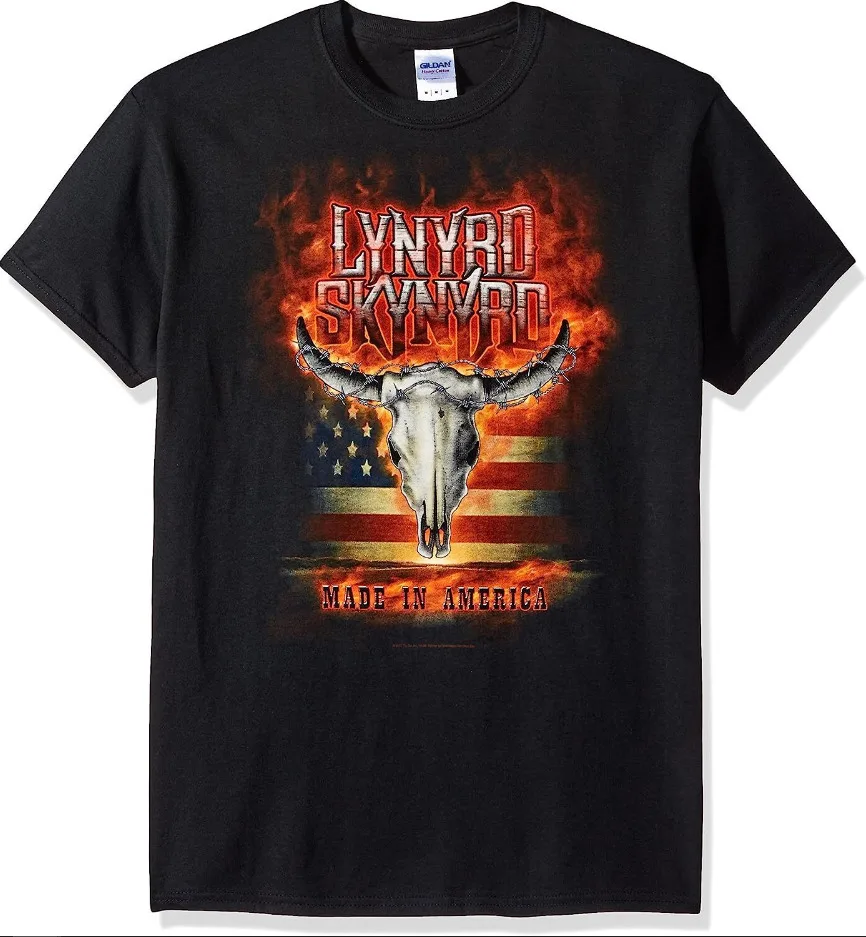 Skynyrd Made in America T-Shirt Gift Her Men S-3XL All Size High Quality 100%Cotton Short Sleeve