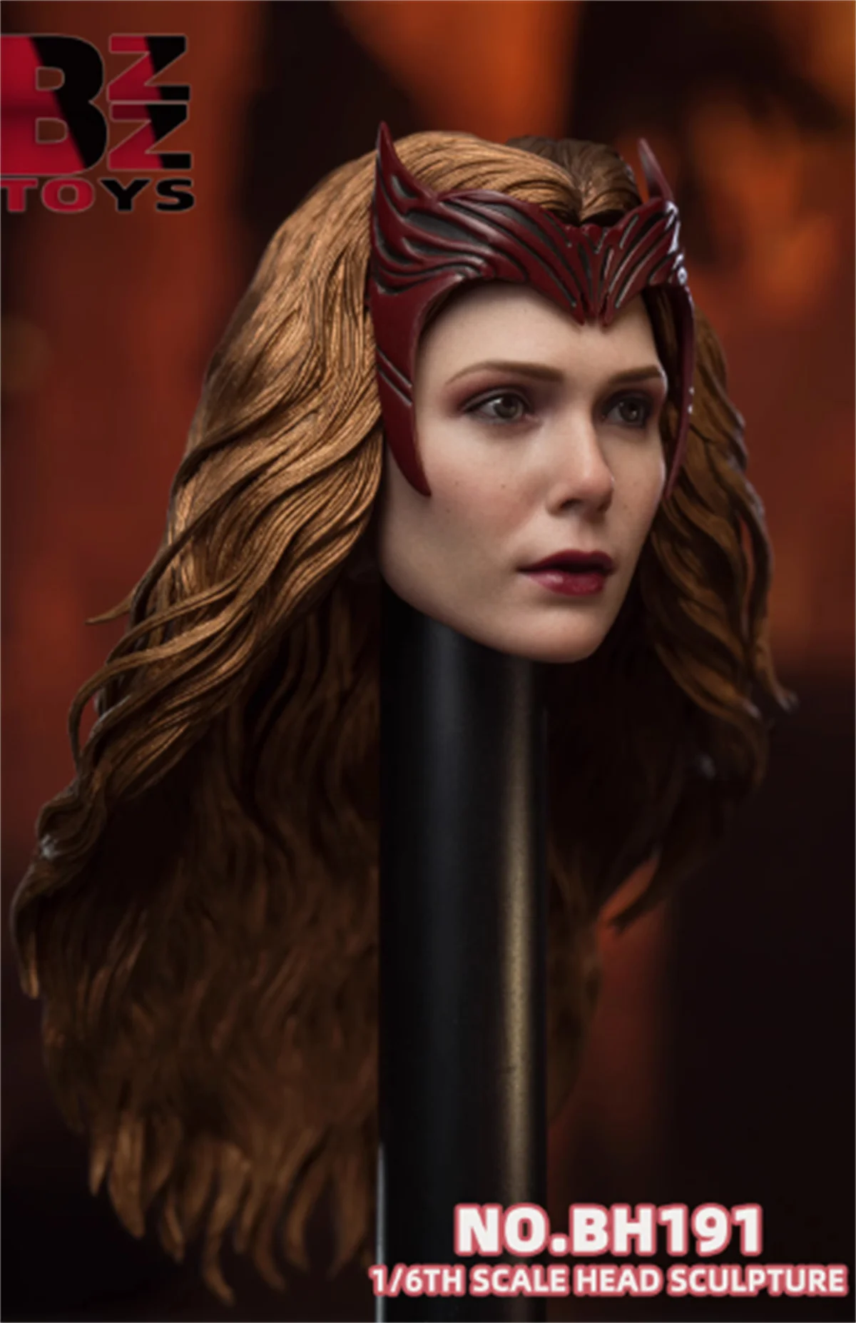 BZZ TOYS BH191 1/6 Scale Elizabeth Olsen Head Sculpt Carving Model Fit 12'' Female Soldier Action Figure Body customize