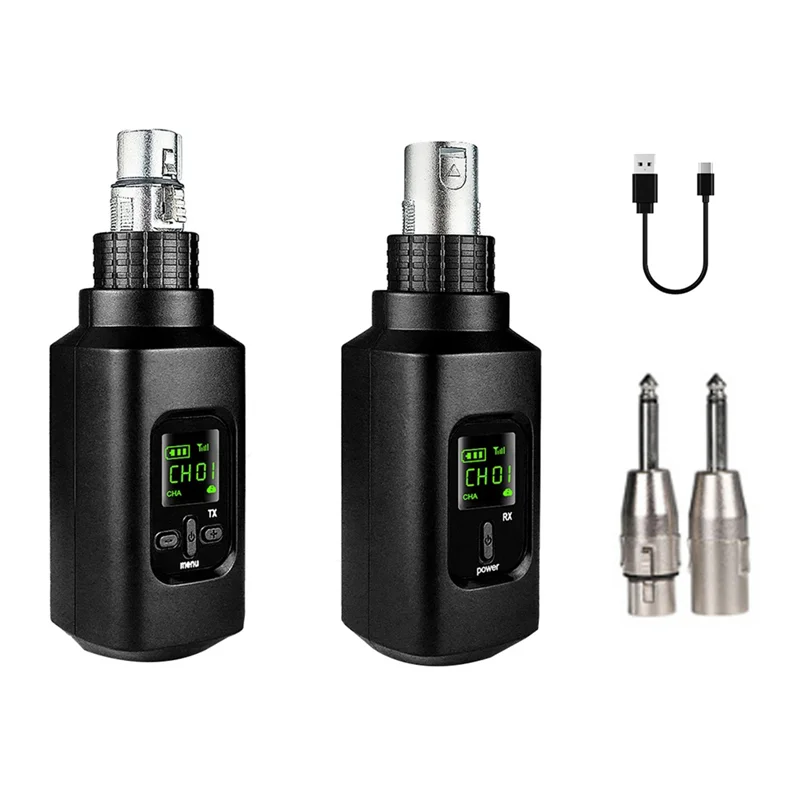 

Guitar Wireless Microphone System XLR Transmitter And Receiver For Dynamic Wired Microphone