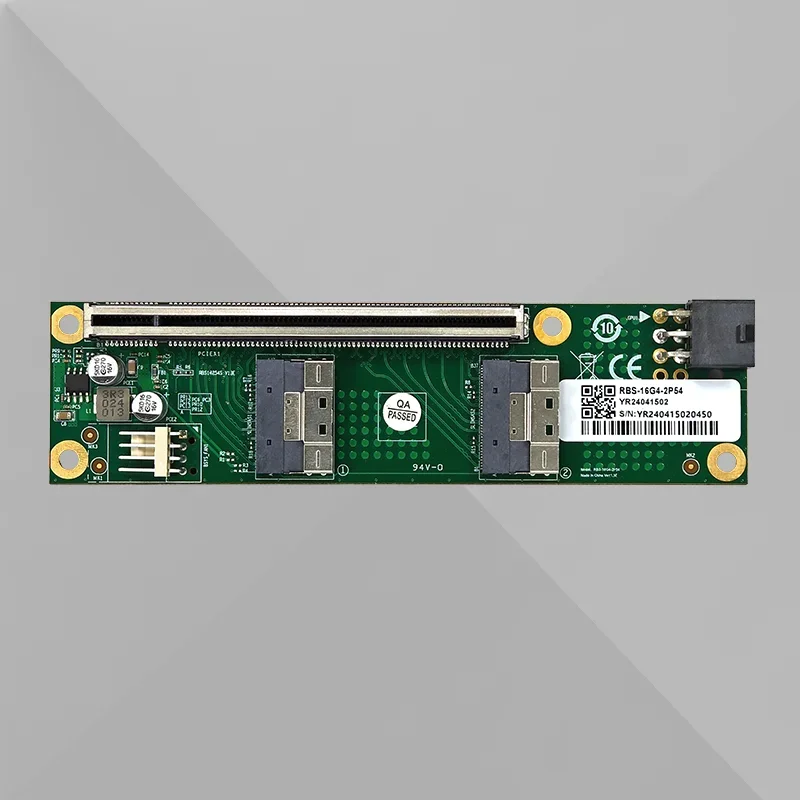 Extension PCIe 4.0 16x To SlimSAS 8654 SFF-8654 Riser Card, Baseplate Adapter Backplane Discrete Graphics Card, External