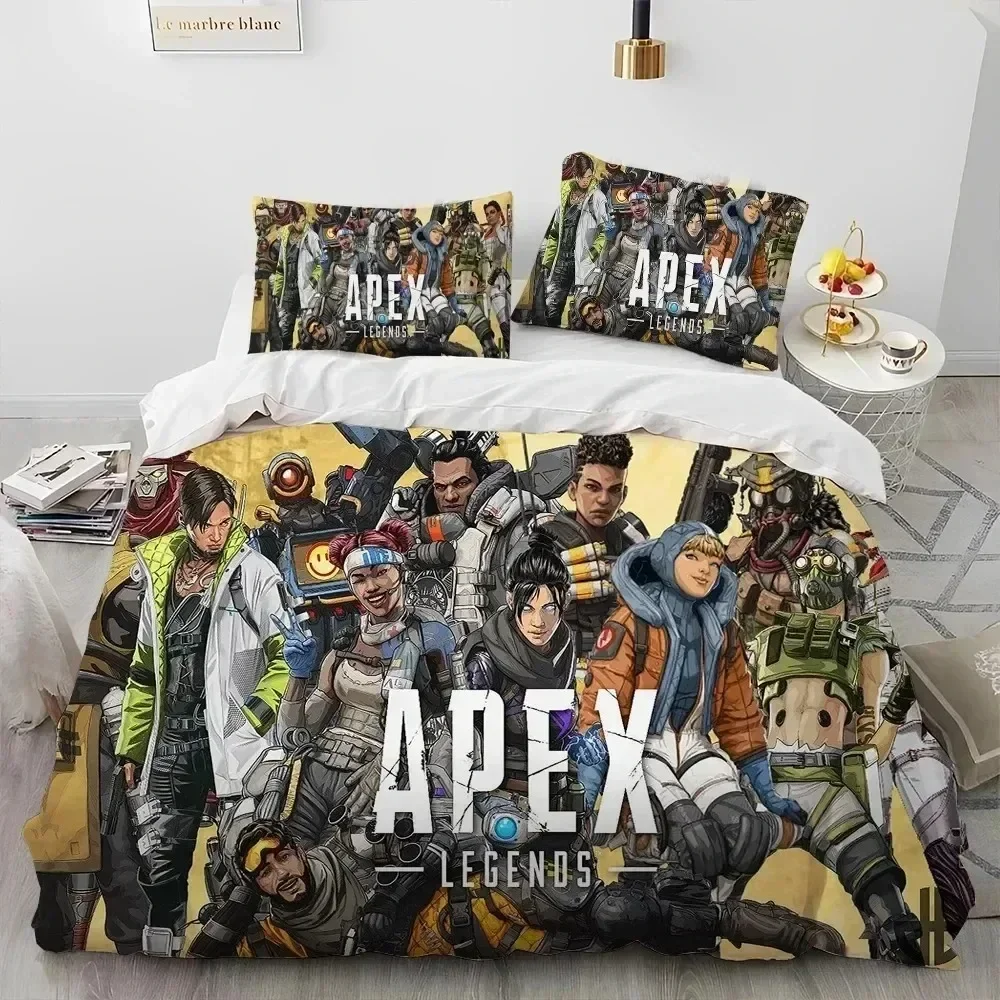 Luxury New 3D Print A-Apex Legends Bedding Set Duvet Cover Bed Set Quilt Cover Pillowcase king Queen Size Boys Adult Bedding Set