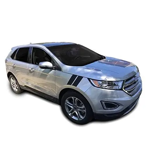 

4Pcs Black Car Side Hood Fender Stripe Decals Vinyl Stickers 56 x 10cm Universal