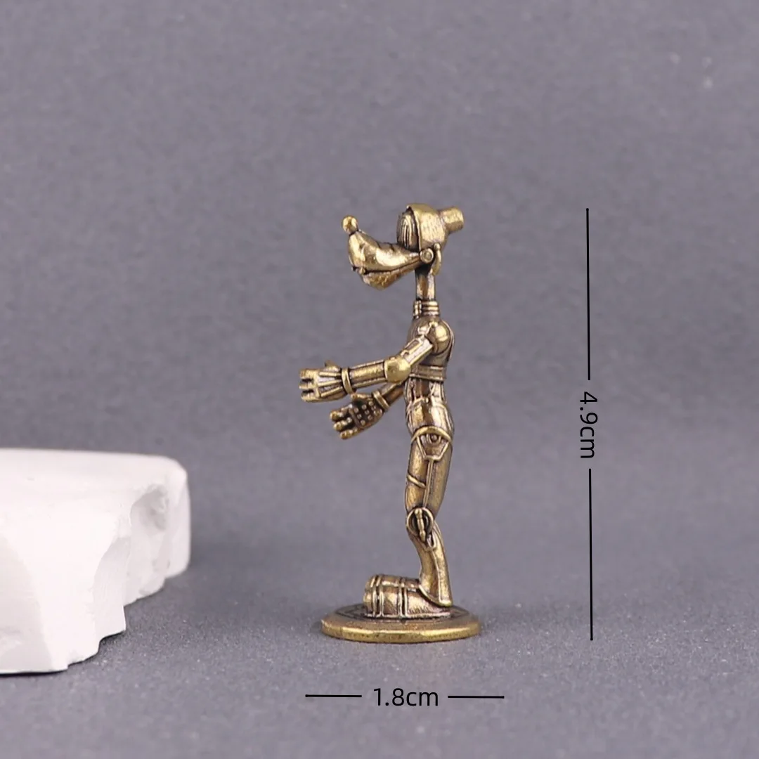 Brass Robot Dog Figure Home Decor Desktop Game Ornament Crafts Decoration