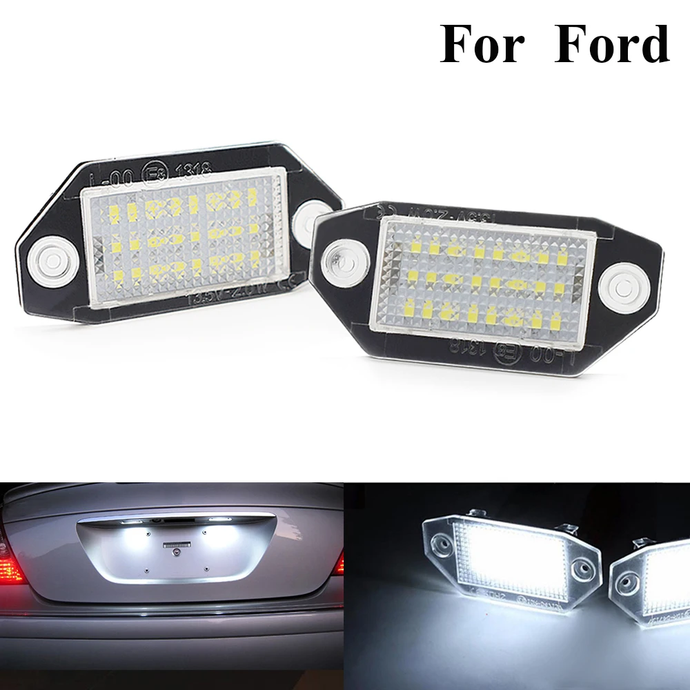 

For Ford Mondeo MK3 2000-2007 License Plate Lights 2 Pcs Car LED Number Lamp Auto Replacement Accessories